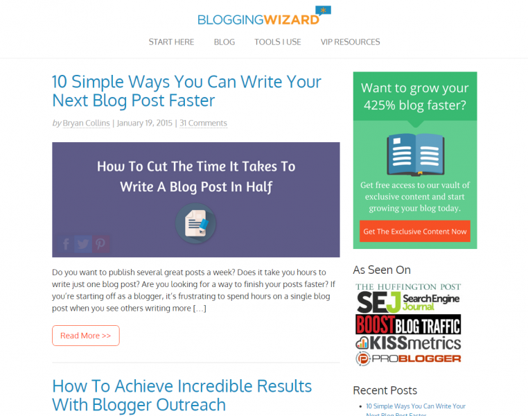 Blogging Wizard Successful Blog Design