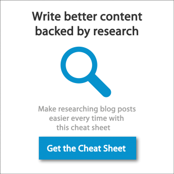 Blog Post Research Cheat Sheet