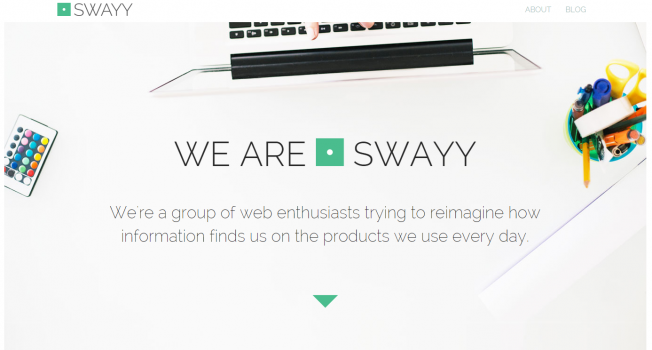 Swayy About Us Page - Top