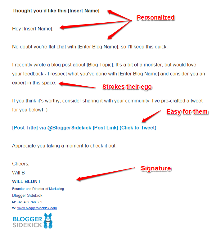 Blogger Outreach Email Template