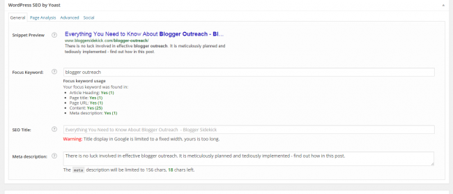 SEO Yoast plugin image