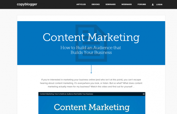 Copyblogger Content Marketing SEO Strategy Page Screenshot