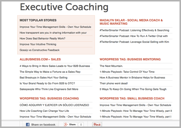 How to guest blog - executive coaching example on AllTop