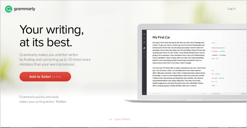 Grammarly - blog outsourcing
