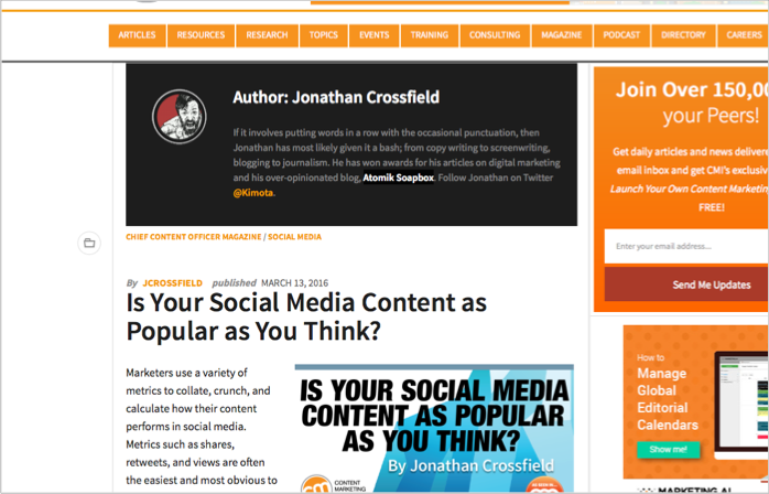 Jonathan Crossfield CMI example of how to get backlinks