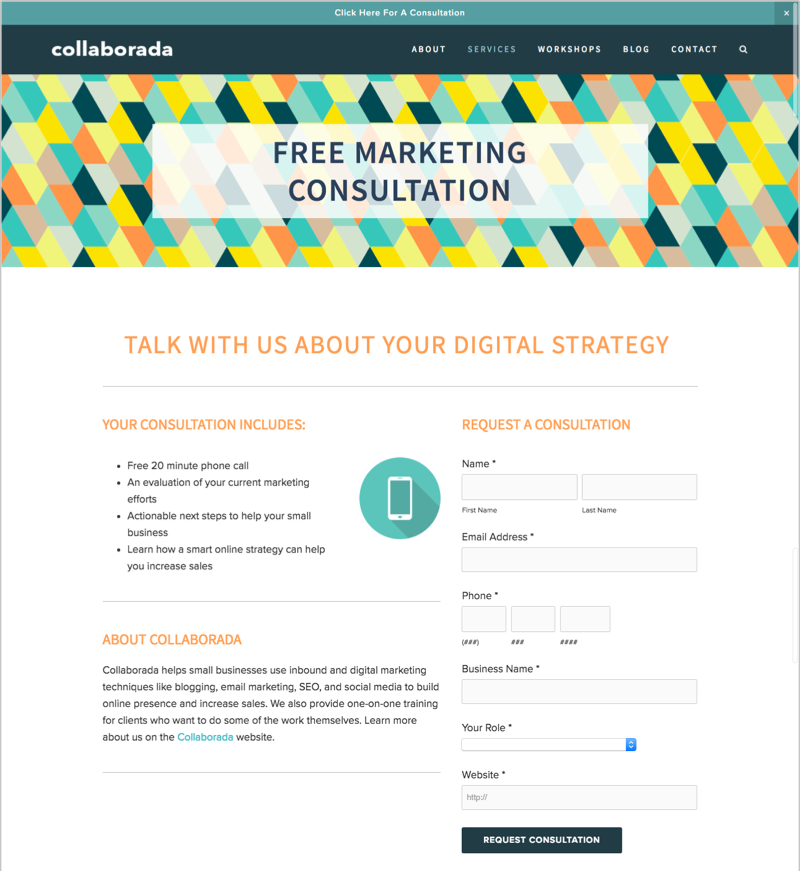 Free Marketing Consultation as a lead magnet idea