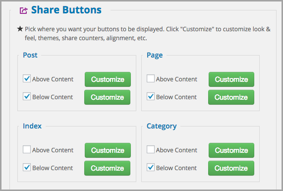 share buttons