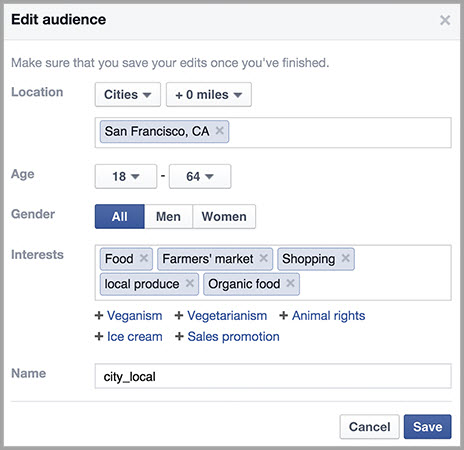 target audience and budget